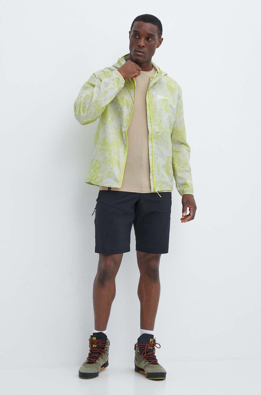 Μπουφάν Jack Wolfskin Prelight Wind χρώμα: κίτρινο φωτογραφία