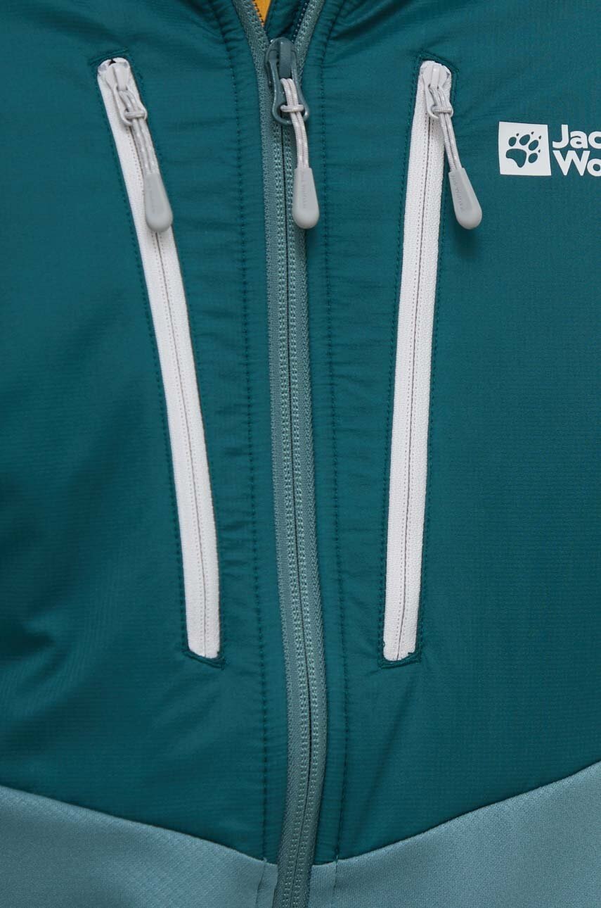 Αθλητικό μπουφάν Jack Wolfskin Alpgrat Pro Ins Fz χρώμα: πράσινο φωτογραφία