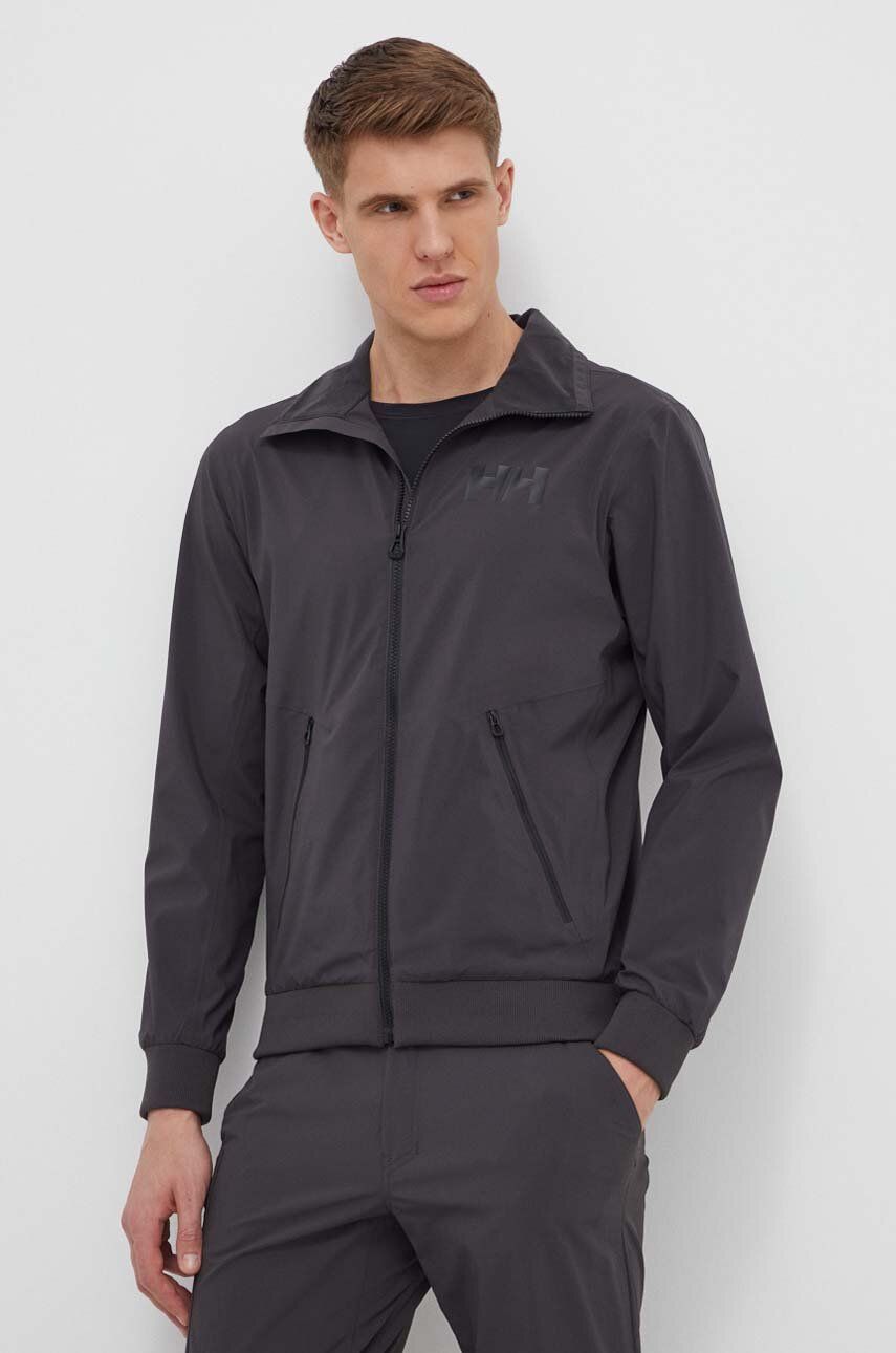 Helly Hansen geaca barbati, culoarea gri, de tranzitie