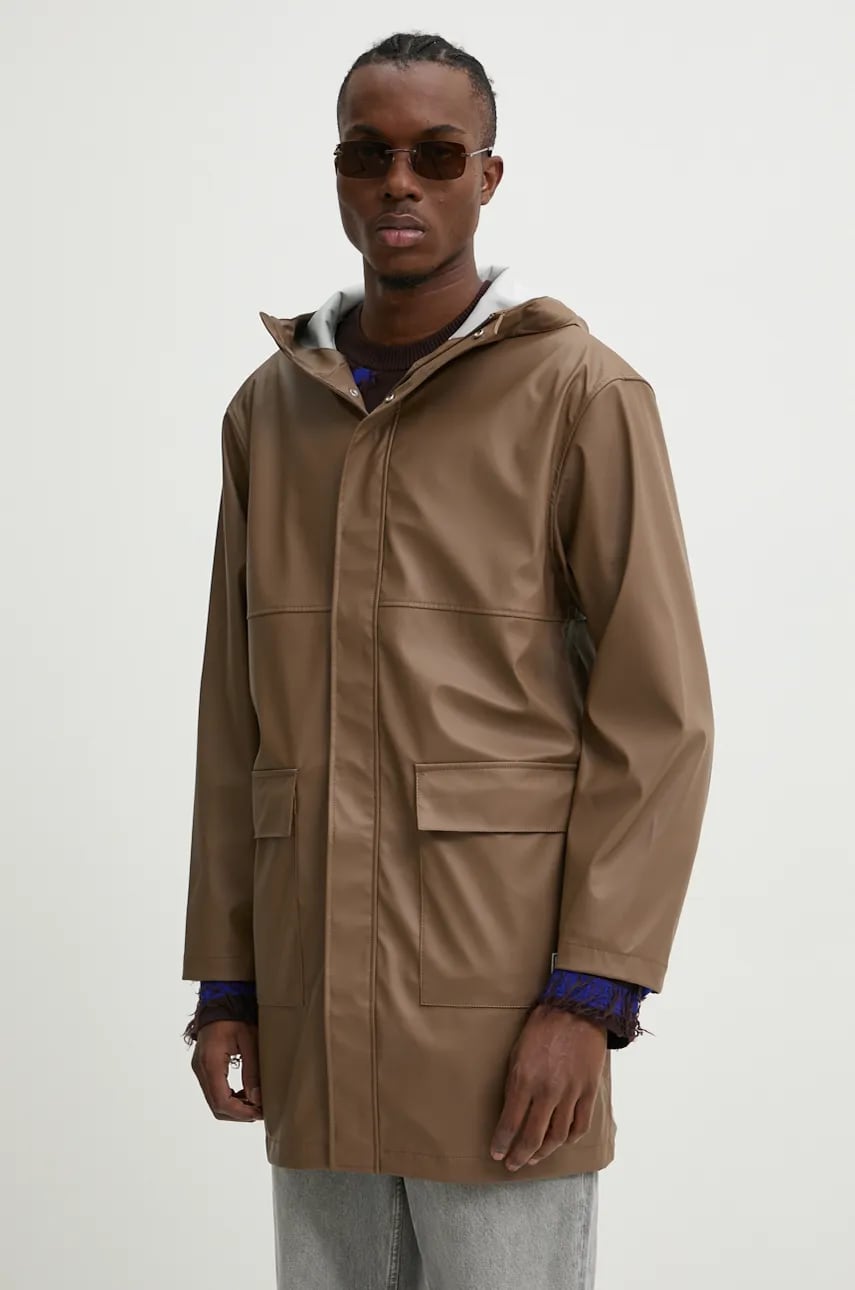 Herschel geaca barbati, culoarea maro, de tranzitie