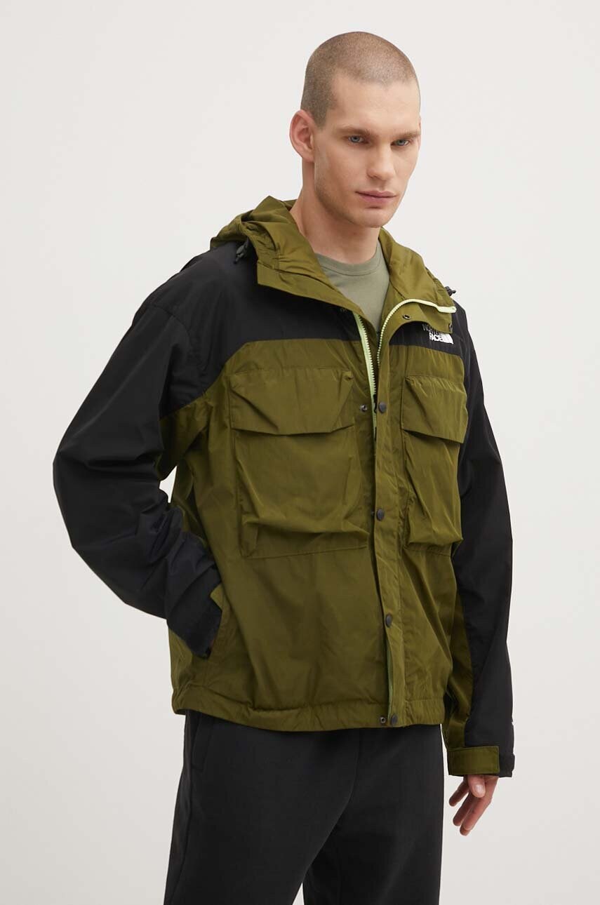 The North Face geaca Tustin Cargo Pkt Jkt barbati, culoarea verde, de tranzitie, NF0A879GPIB1