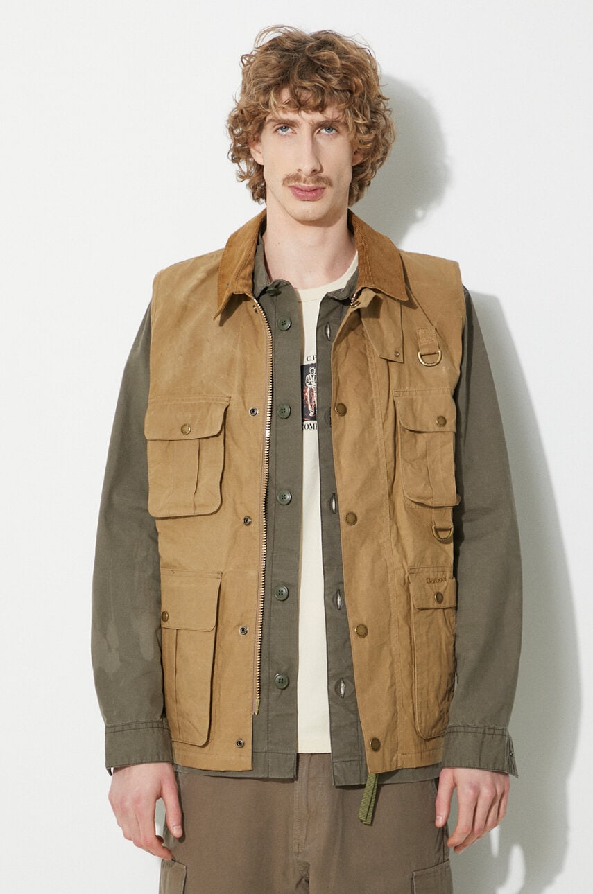 Barbour vesta Modified Transport Vest barbati, culoarea bej, de tranzitie, MGI0246 Barbour vesta Modified Transport Vest barbati, culoarea bej, de tranzitie, MGI0246