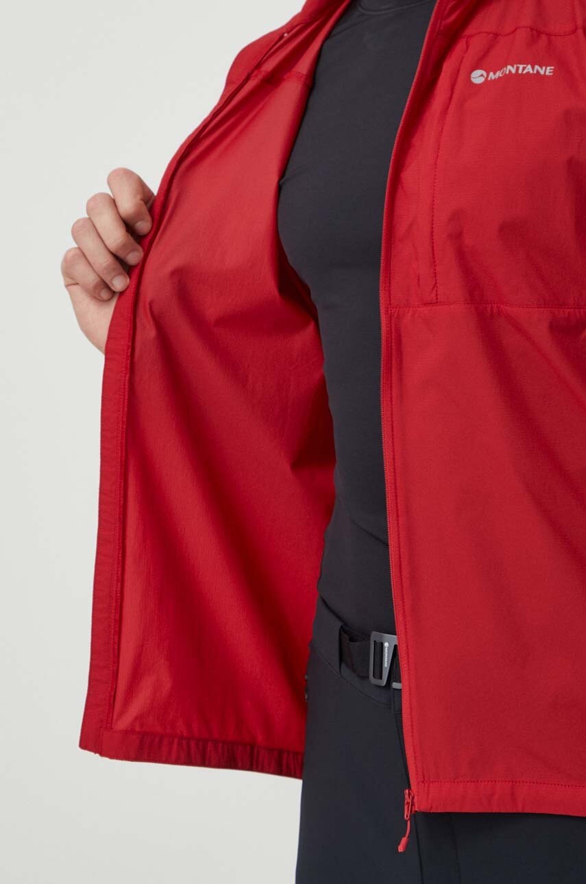 Αντιανεμικό Montane Featherlite FEATHERLITE χρώμα: κόκκινο, MFLJK15 MFLJK15 φωτογραφία