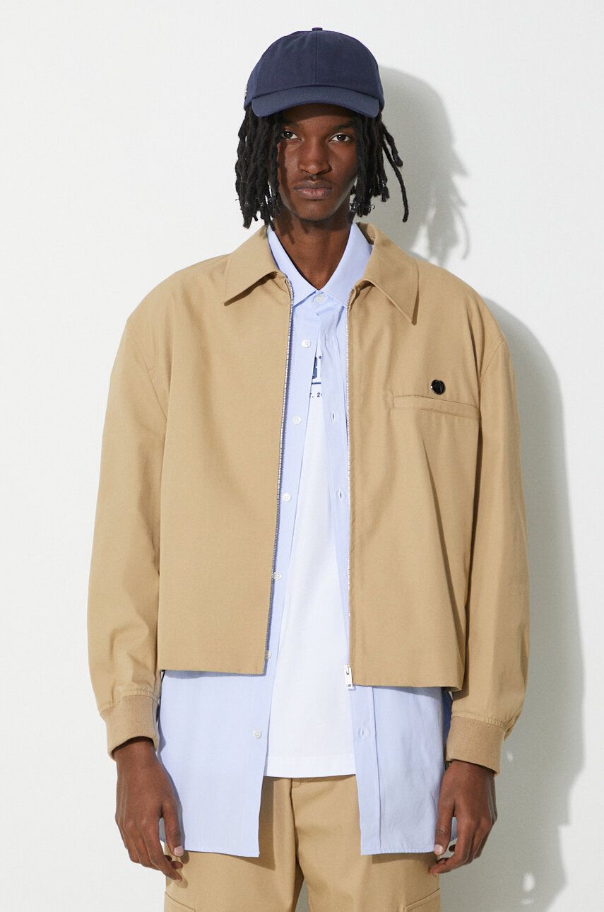 AMBUSH geaca Sponge Mix Jacket barbati, culoarea bej, de tranzitie, BMEM001S24FAB