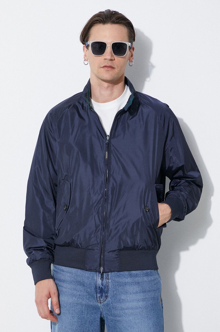 Baracuta geaca cu doua fete Reversible G9 barbati, culoarea albastru marin, de tranzitie, BRCPS1026