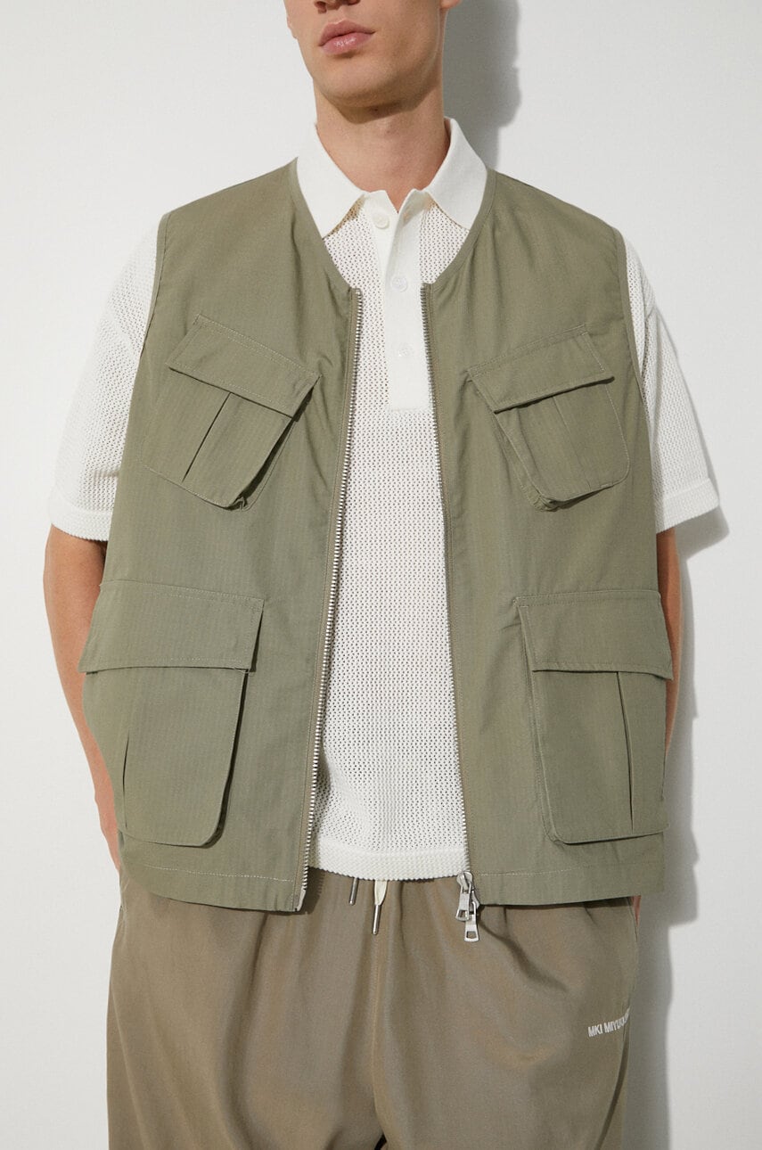 MKI MIYUKI ZOKU Ripstop Cargo Vest culoarea verde, de tranzitie, RIPSTOP.CARGO.VEST MKI MIYUKI ZOKU Ripstop Cargo Vest culoarea verde, de tranzitie, RIPSTOP.CARGO.VEST