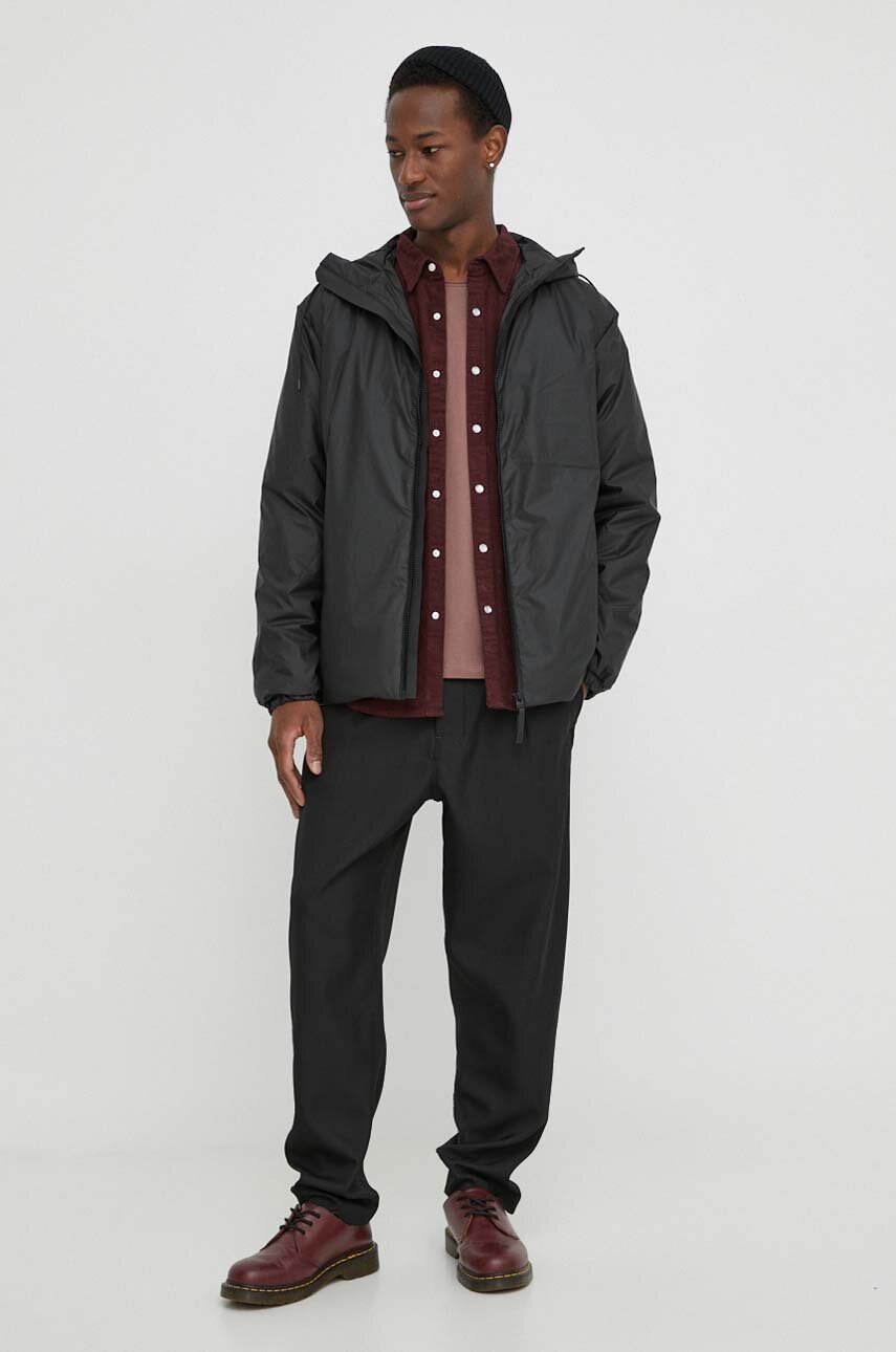 Μπουφάν Rains 15770 Jackets χρώμα: μαύρο φωτογραφία