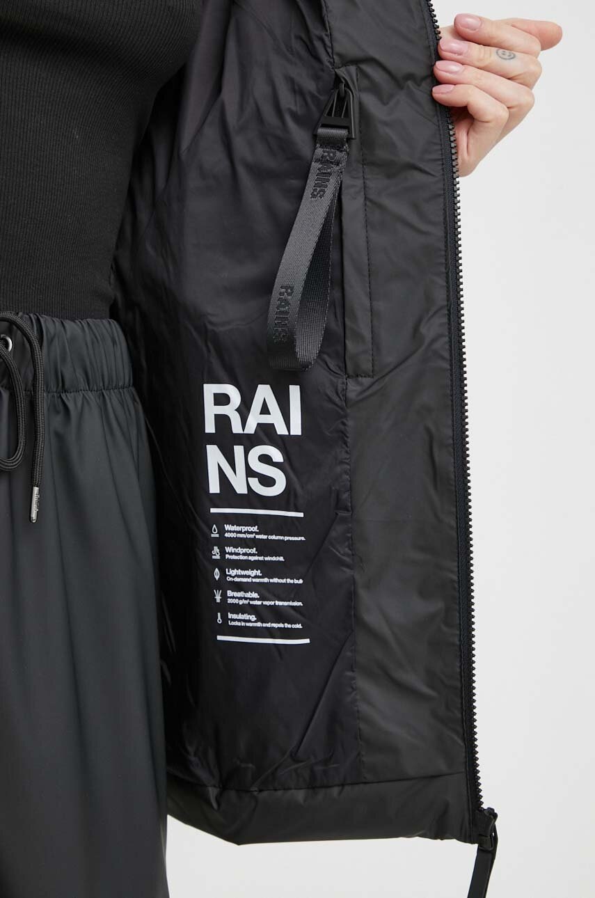 Μπουφάν Rains 15770 Jackets χρώμα: μαύρο φωτογραφία