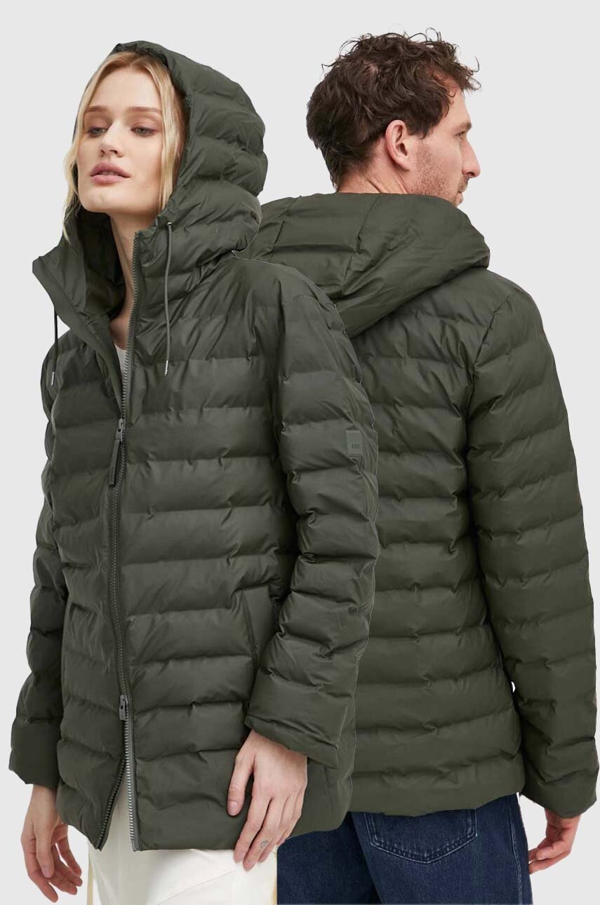 

Яке Rains 15810 Jackets в зелено зимен модел, Зелен