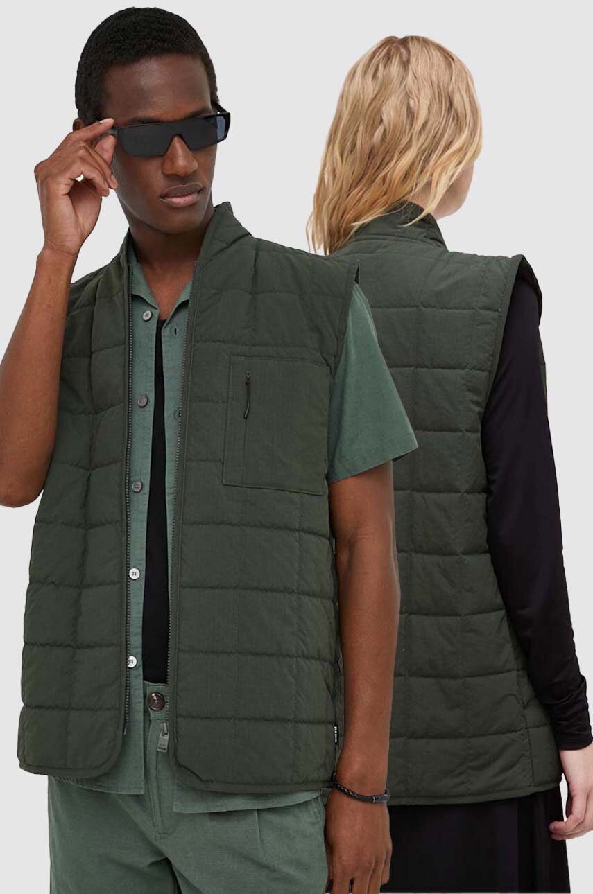 Rains vesta 19410 Vests culoarea verde, de tranzitie