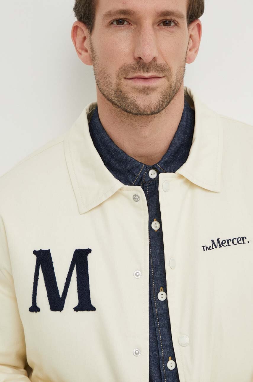 Βαμβακερό σακάκι The Mercer Brand χρώμα: μπεζ φωτογραφία