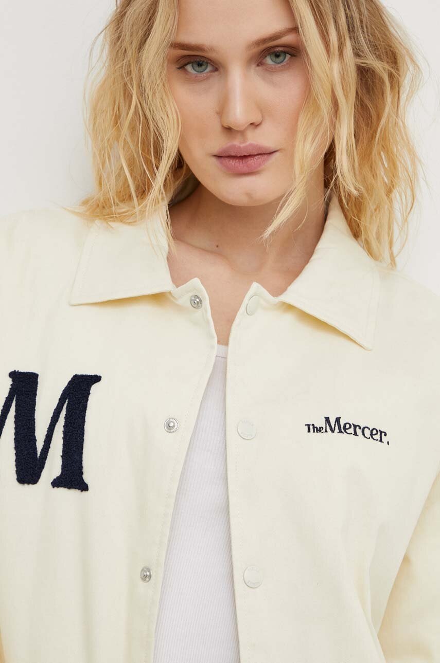 Βαμβακερό σακάκι The Mercer Brand χρώμα: μπεζ φωτογραφία