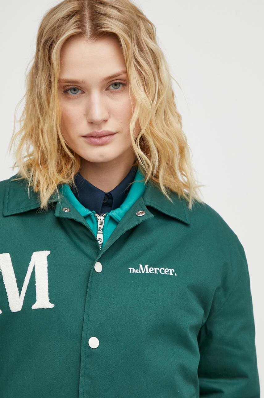 Βαμβακερό σακάκι The Mercer Brand χρώμα: πράσινο φωτογραφία