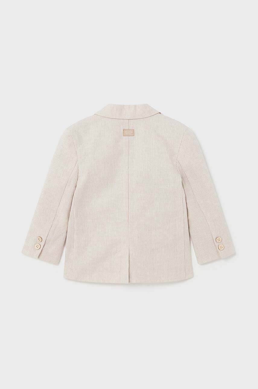 Дитячий піджак з домішкою льону Mayoral колір бежевий