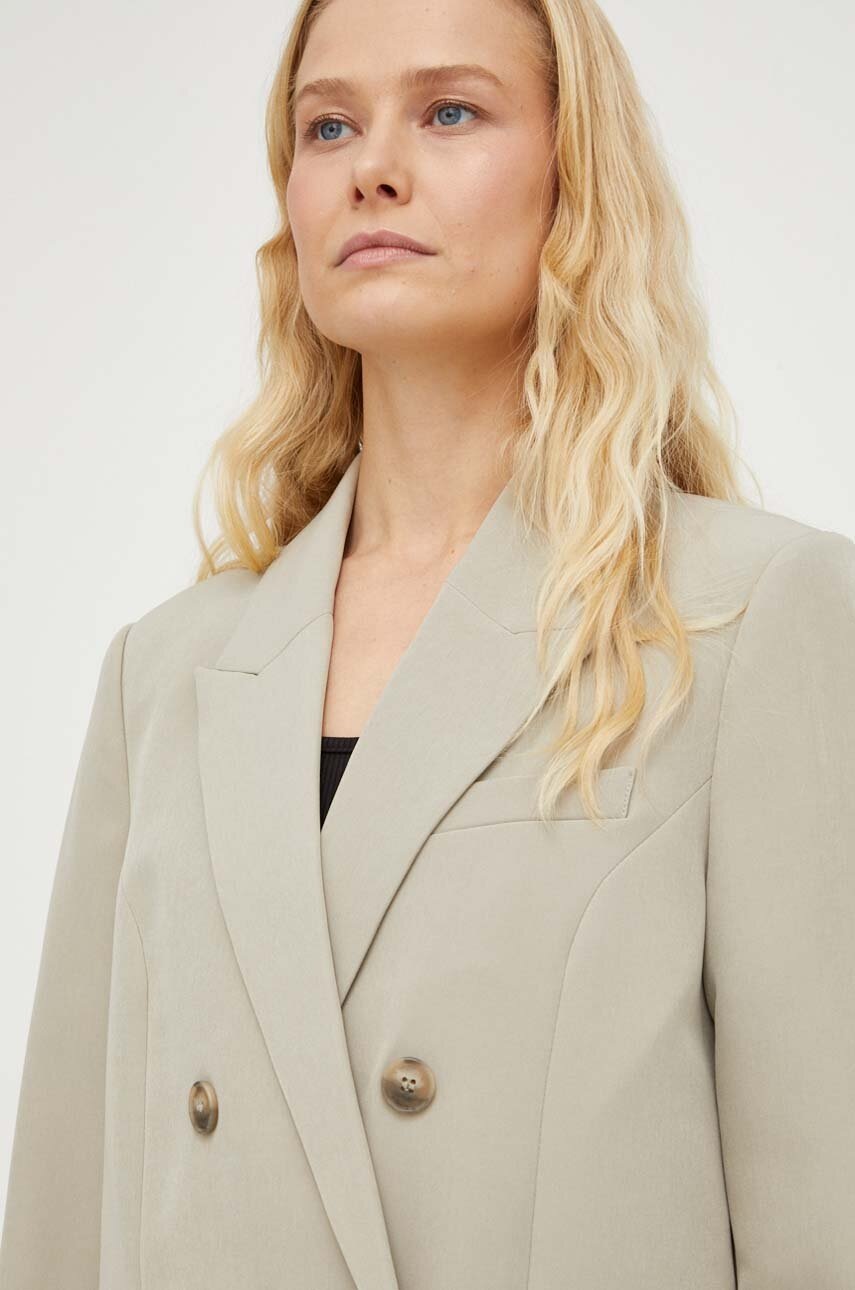 Σακάκι Bruuns Bazaar χρώμα: μπεζ φωτογραφία