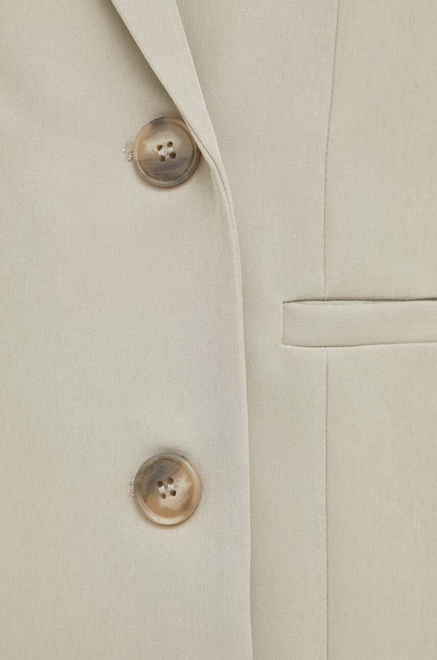 Σακάκι Bruuns Bazaar χρώμα: μπεζ φωτογραφία