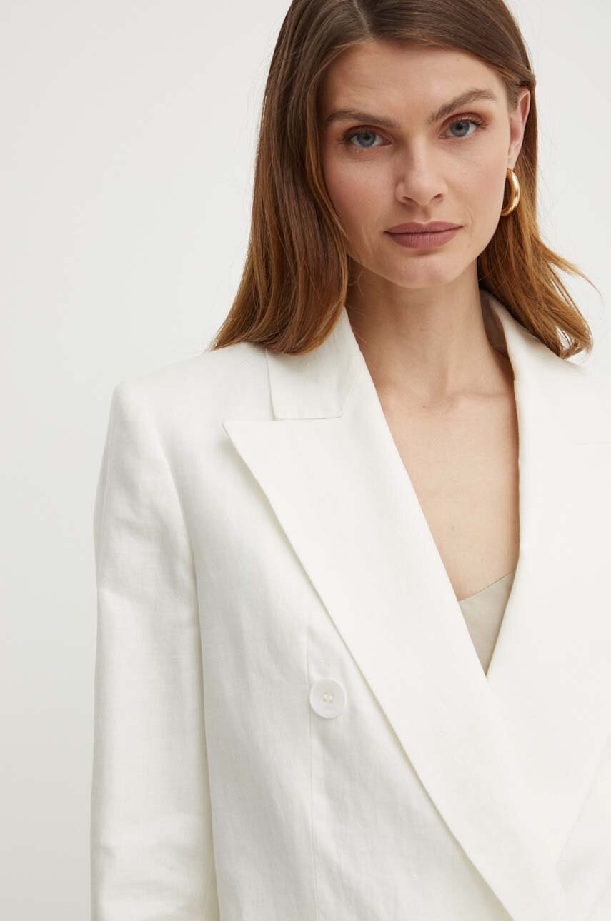 Λινό πανωφόρι Luisa Spagnoli VELINA χρώμα: μπεζ, 540685 φωτογραφία