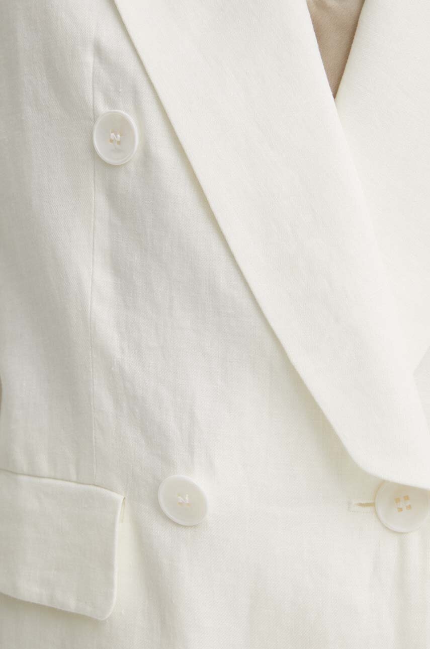 Λινό πανωφόρι Luisa Spagnoli VELINA χρώμα: μπεζ, 540685 φωτογραφία