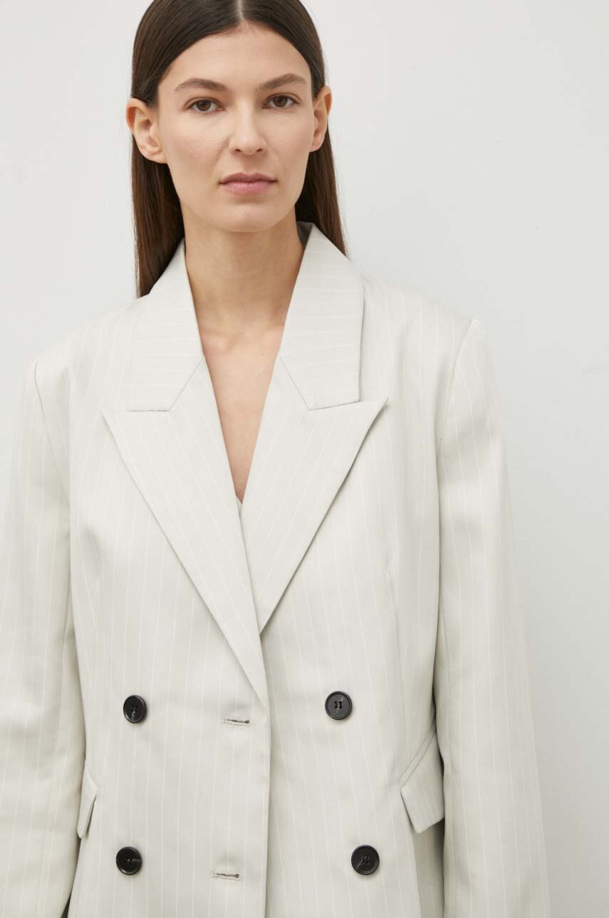 Σακάκι Bruuns Bazaar PinBBTonya blazer χρώμα: γκρι, BBW3833 φωτογραφία