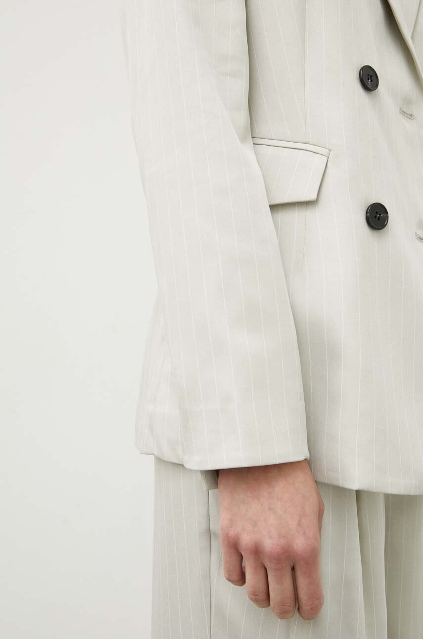 Σακάκι Bruuns Bazaar PinBBTonya blazer χρώμα: γκρι, BBW3833 φωτογραφία