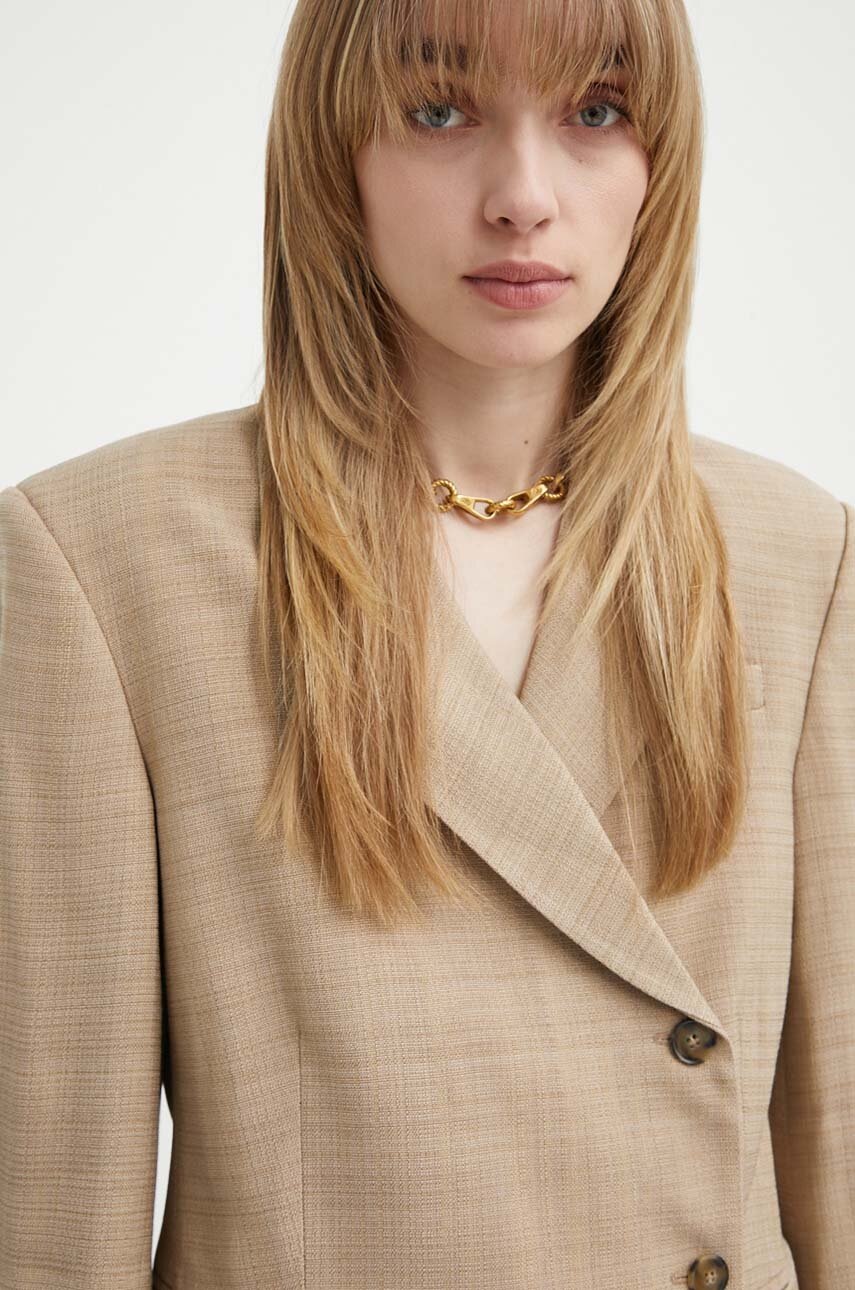 Σακάκι Herskind Pli χρώμα: μπεζ, 5123110 φωτογραφία