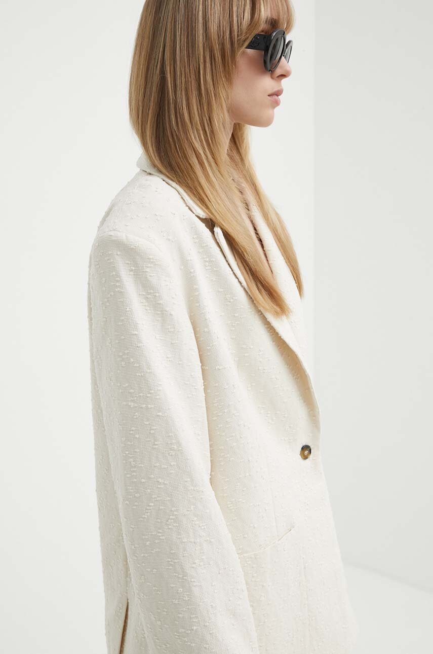 Σακάκι Herskind Leo χρώμα: μπεζ, 5108994 φωτογραφία