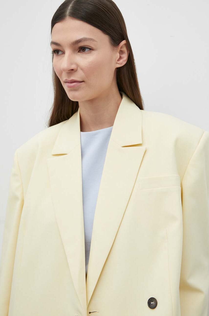 Піджак Herskind Verner колір жовтий oversize однотонний 5103519 