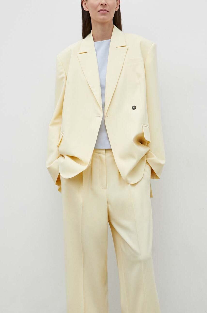 Піджак Herskind Verner колір жовтий oversize однотонний 5103519 