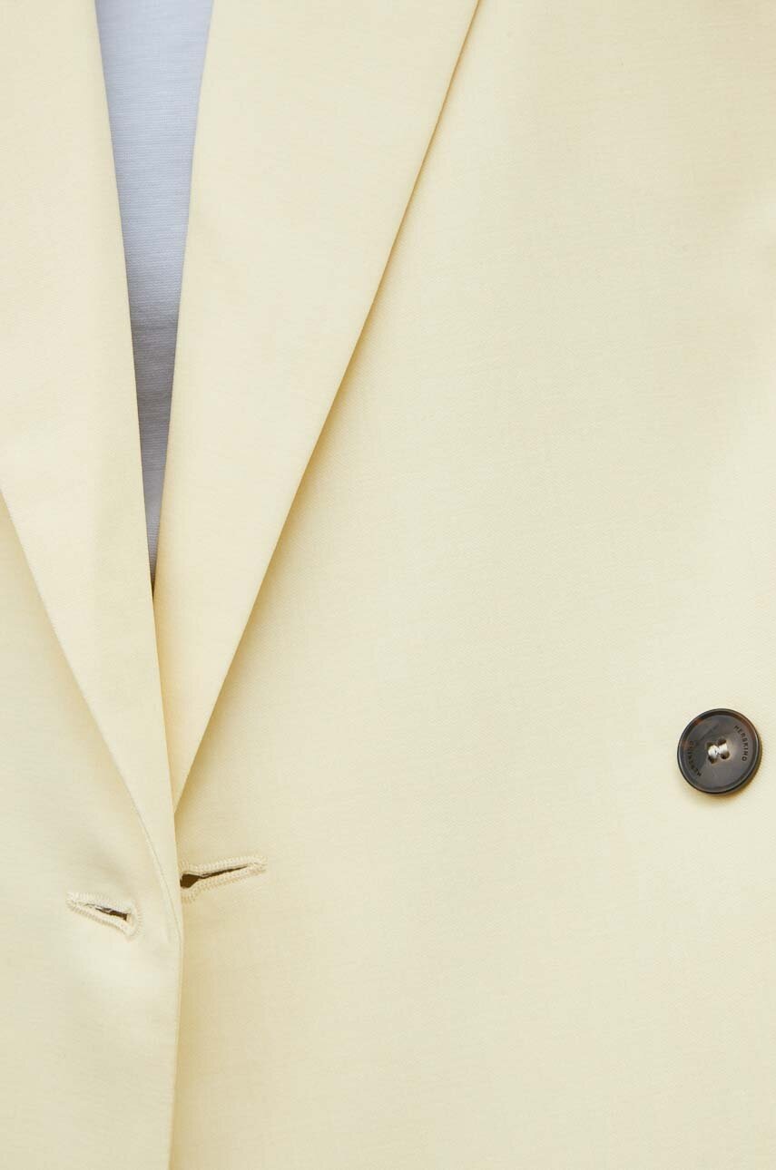 Піджак Herskind Verner колір жовтий oversize однотонний 5103519 