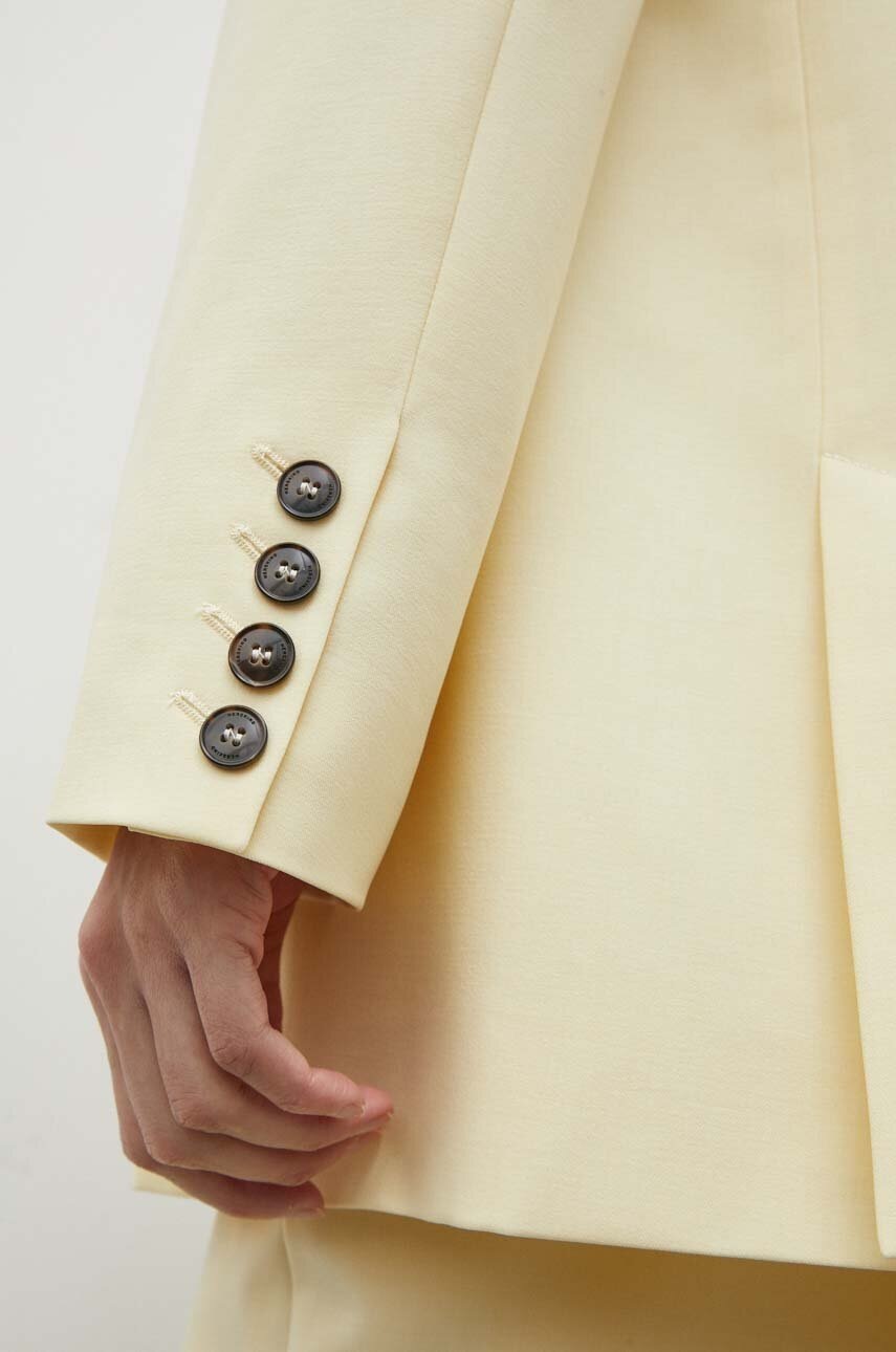 Піджак Herskind Verner колір жовтий oversize однотонний 5103519 
