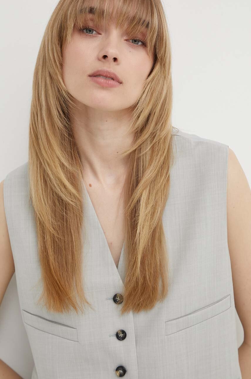 Γιλέκο από μείγμα μαλλιού Day Birger et Mikkelsen Rudy - Classic Wool Blend χρώμα: γκρι, DAY65243157 φωτογραφία