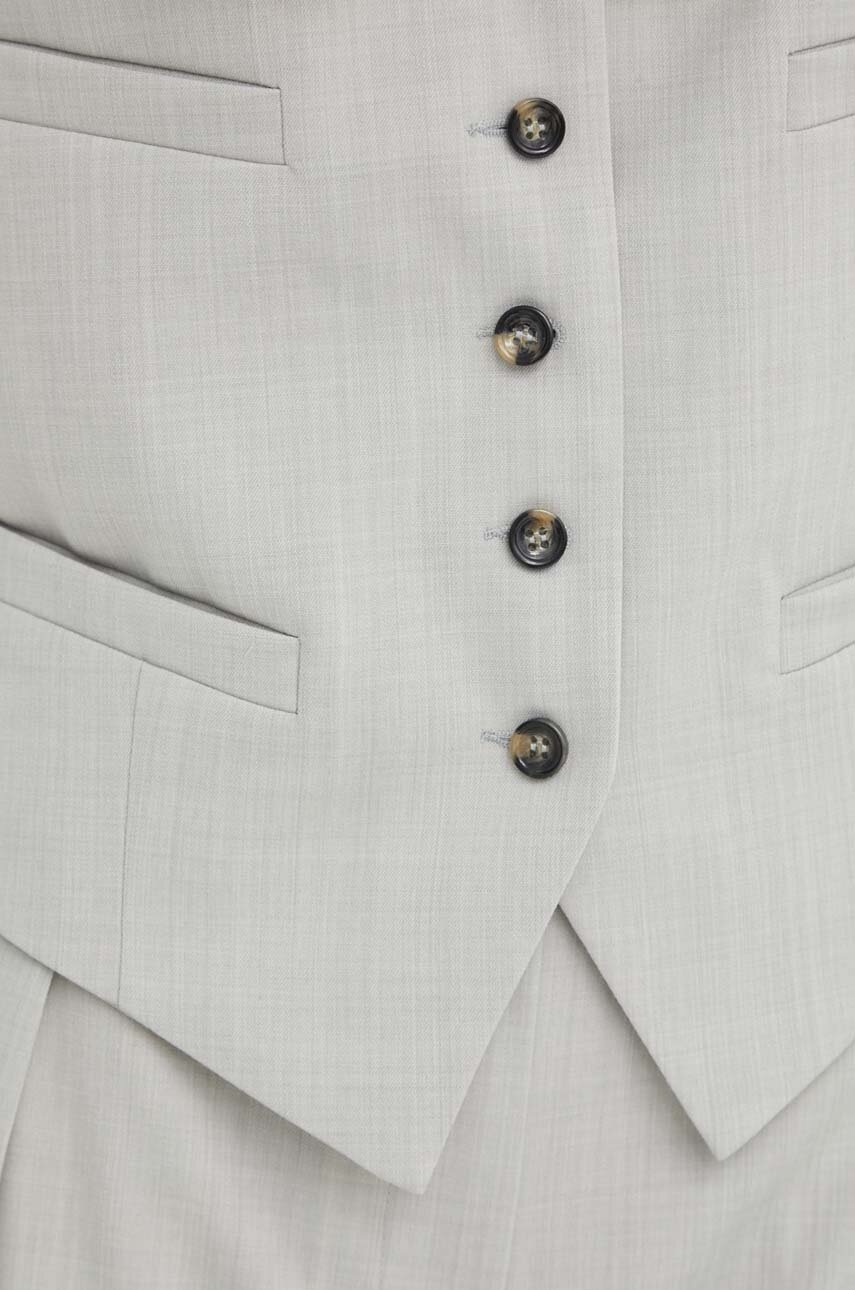 Γιλέκο από μείγμα μαλλιού Day Birger et Mikkelsen Rudy - Classic Wool Blend χρώμα: γκρι, DAY65243157 φωτογραφία