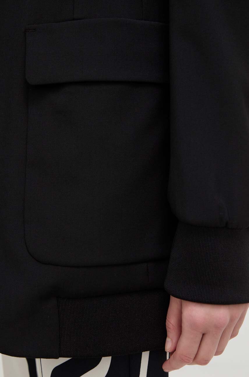 Μάλλινο σακάκι Weekend Max Mara χρώμα: μαύρο φωτογραφία