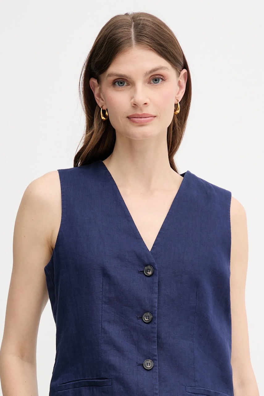 Λινό γιλέκο United Colors of Benetton φωτογραφία