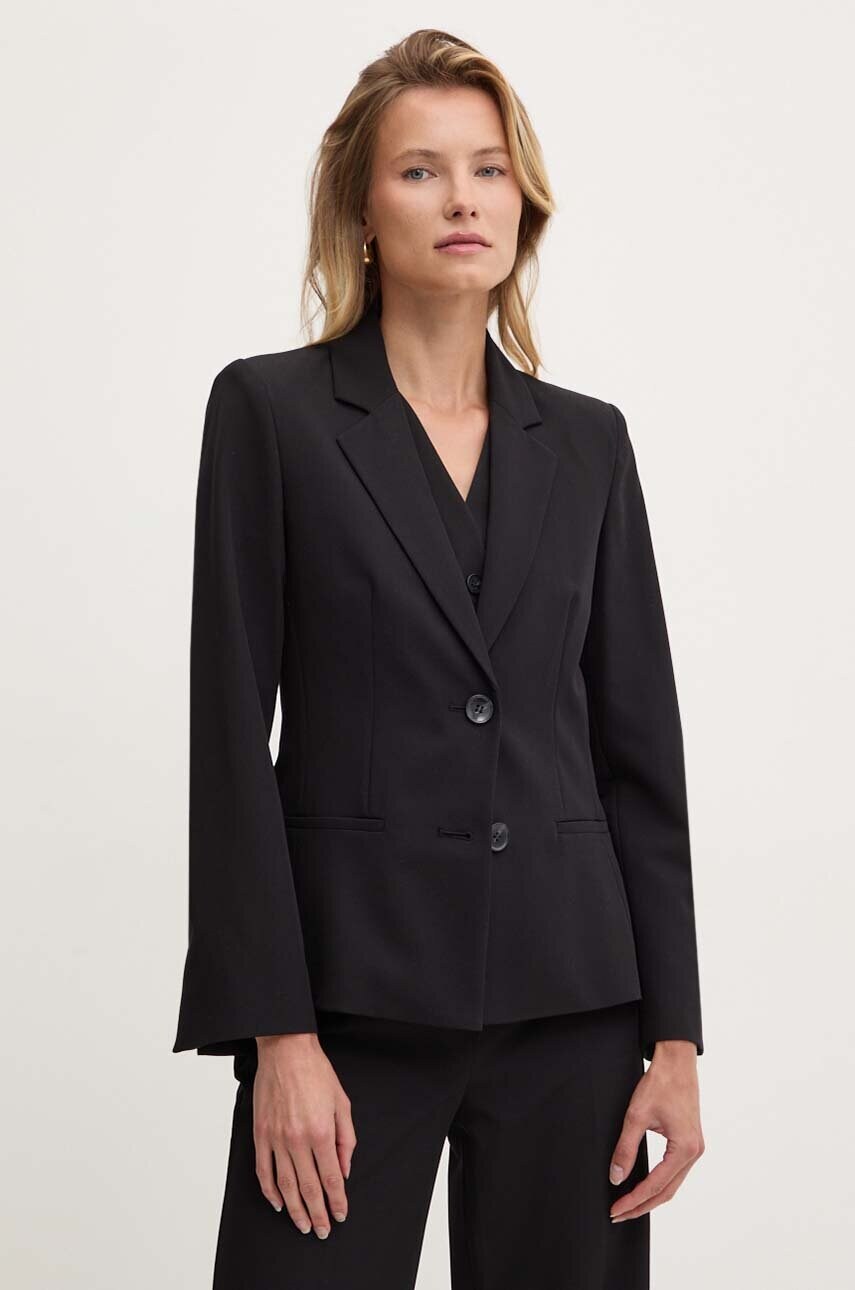 Sisley sacou culoarea negru, un singur rand de nasturi, neted Sisley sacou culoarea negru, un singur rand de nasturi, neted