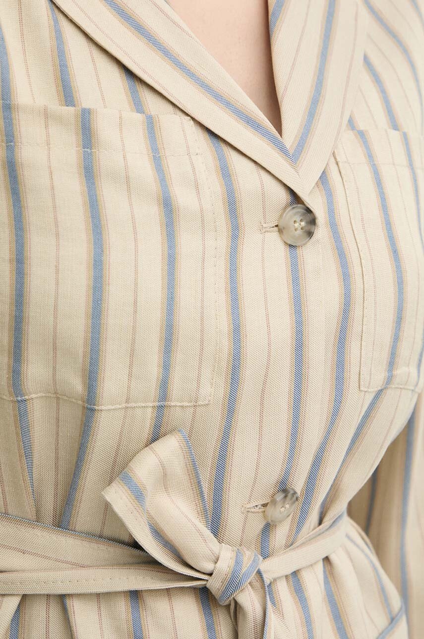 Blazer με μείγμα λινών MAX&Co. χρώμα: μπεζ, 2416041044200 φωτογραφία