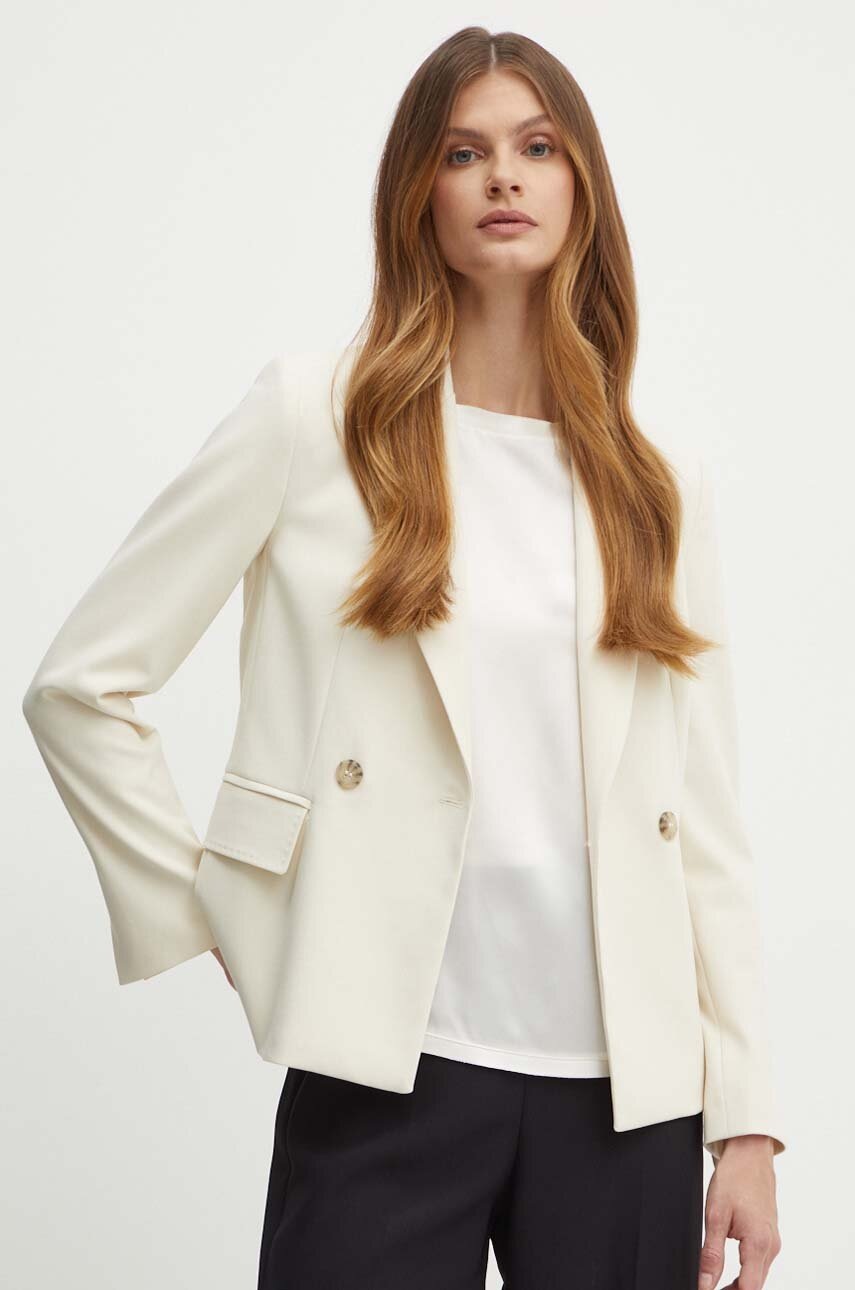 MAX&Co. sacou culoarea bej, un singur rand de nasturi, neted, 2416041083200