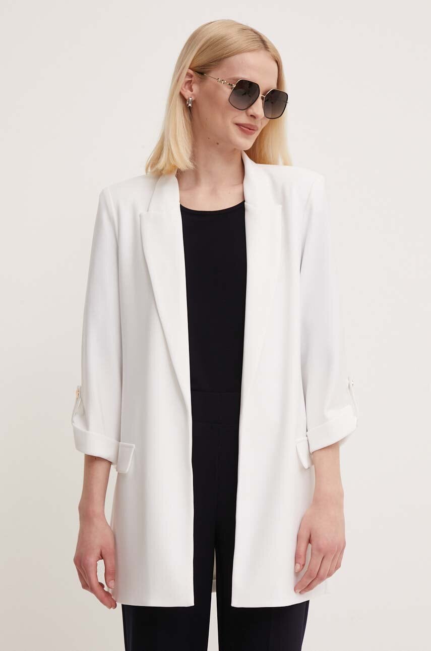Joseph Ribkoff sacou culoarea alb, un singur rand de nasturi, neted, 242060 Joseph Ribkoff sacou culoarea alb, un singur rand de nasturi, neted, 242060