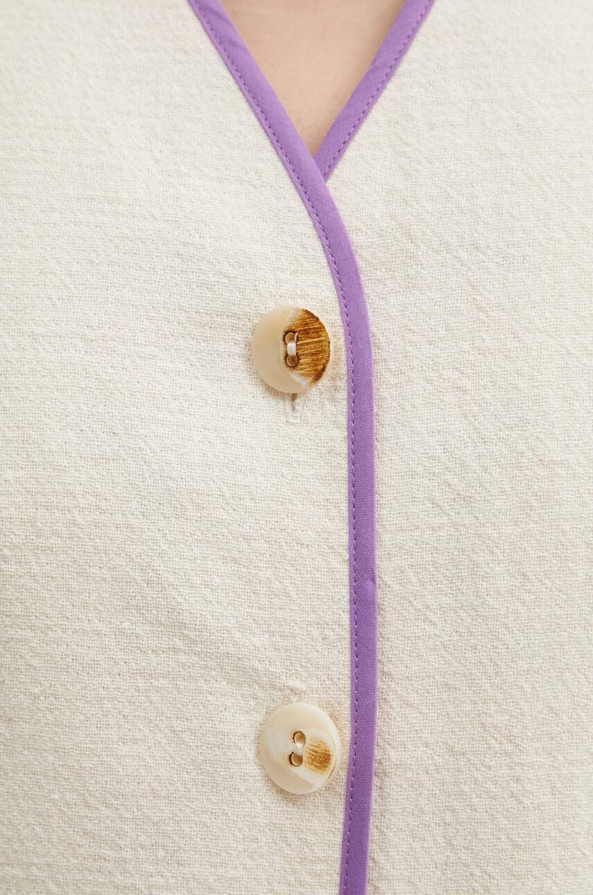 Γιλέκο La Petite Française GALAXIE χρώμα: μπεζ φωτογραφία