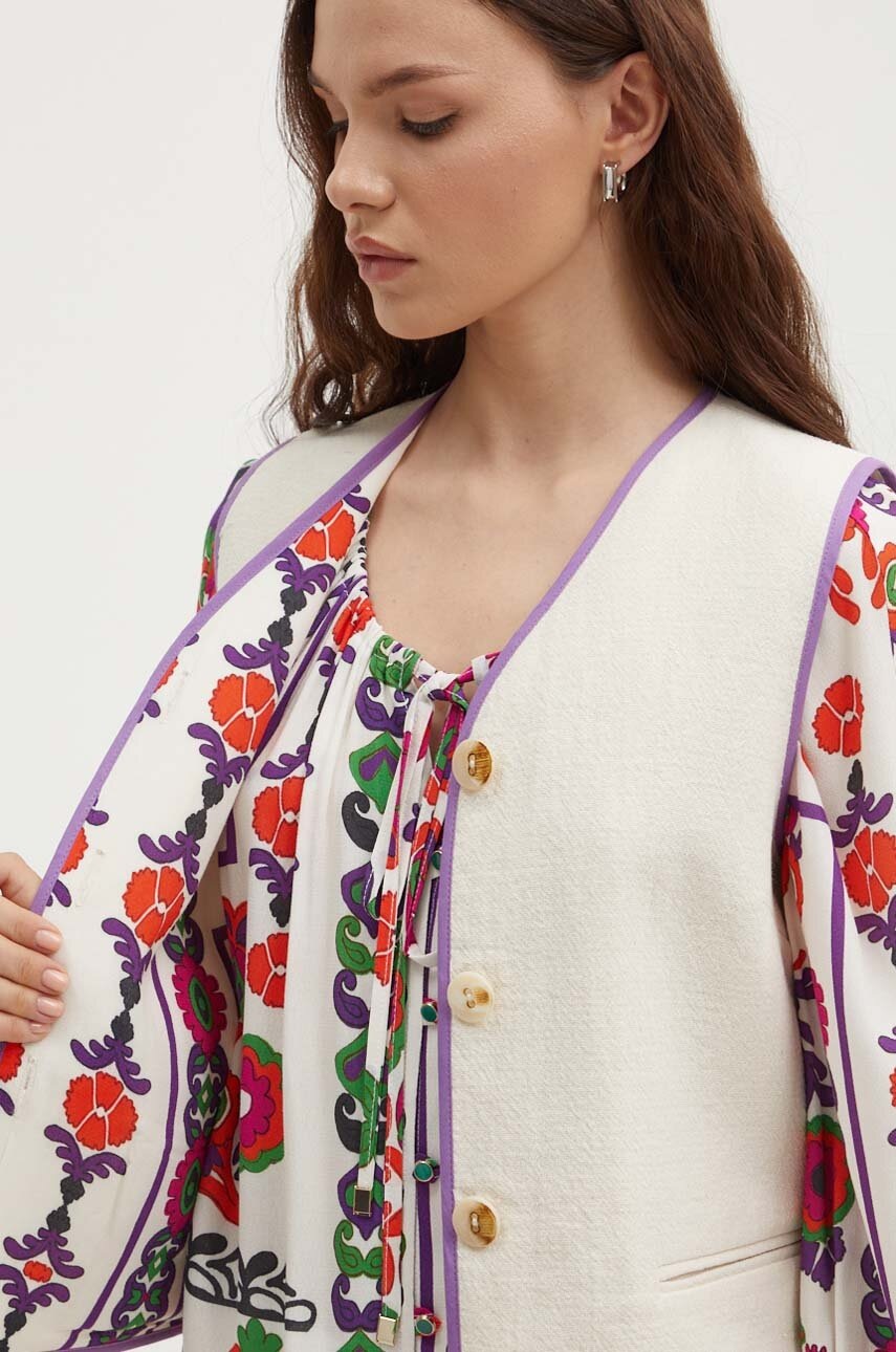 Γιλέκο La Petite Française GALAXIE χρώμα: μπεζ φωτογραφία