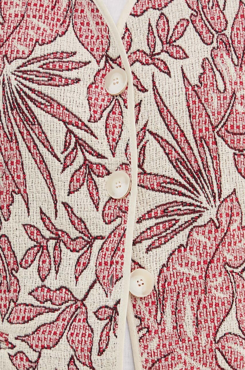 Γιλέκο La Petite Française GAMIN χρώμα: κόκκινο φωτογραφία