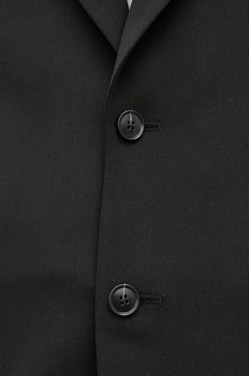 Μπλέιζερ με μίγμα μαλλιού Tiger Of Sweden χρώμα: μαύρο φωτογραφία