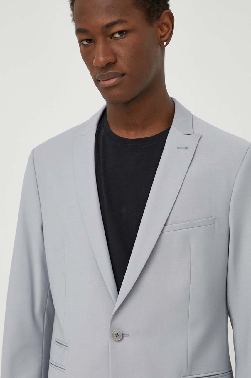 Μπλέιζερ με μίγμα μαλλιού Drykorn χρώμα: γκρι φωτογραφία