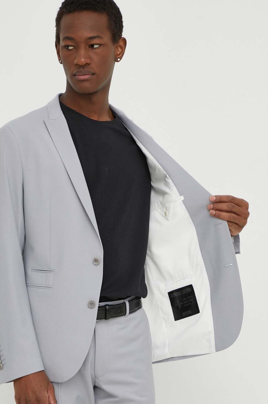 Μπλέιζερ με μίγμα μαλλιού Drykorn χρώμα: γκρι φωτογραφία