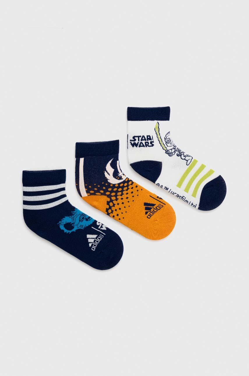 Детские носки adidas Performance x Star Wars 3 шт цвет синий Детские носки adidas Performance x Star Wars 3 шт цвет синий