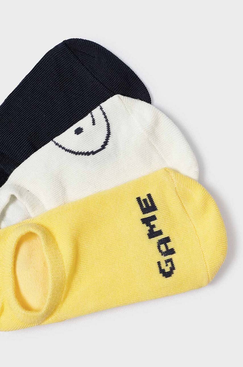 Дитячі шкарпетки Mayoral 3-pack колір жовтий