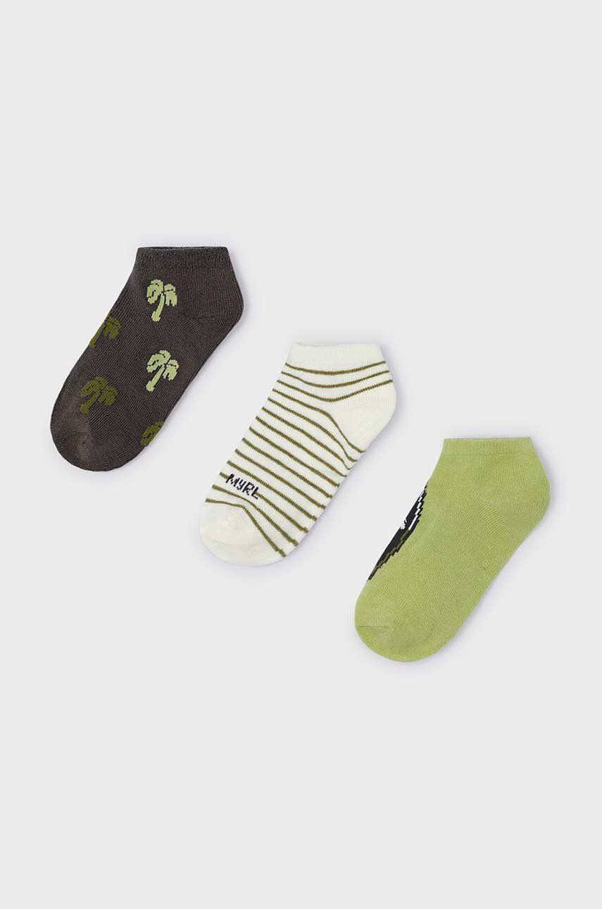 Mayoral sosete copii 3-pack culoarea verde - Shoppu.ro