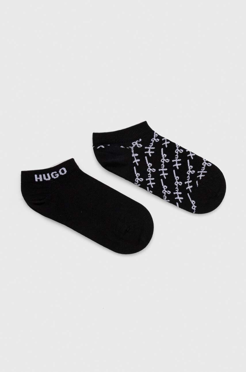 

Шкарпетки HUGO 2-pack жіночі колір чорний