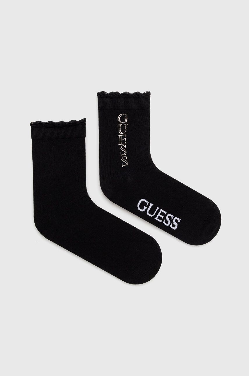 Levně Ponožky Guess VERTICAL dámské, černá barva, O3YY03 KBZU0