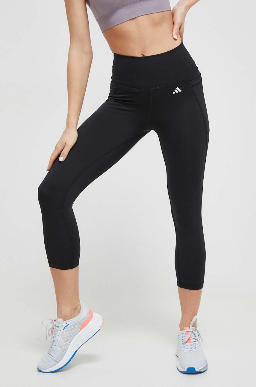 adidas Performance colanți de antrenament culoarea negru, uni HS9932